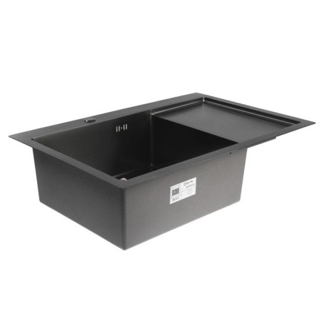 Kitchen sink Aflorn AF97851F-L, Sredal, Left, S = 3.0 and 0.8 mm, 78x51x22 cm, siphon, graphite-1