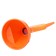 Funnel for fuel and lubricants with a grid, diameter 145 mm, height 340 mm, orange