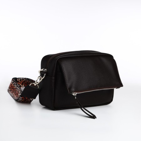 Women's bag over the shoulder Textura, small size, brown color-2