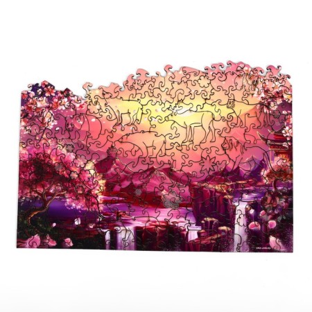 Puzzles wooden figured “Way to the East” Figure luminous details, 194 elements-3