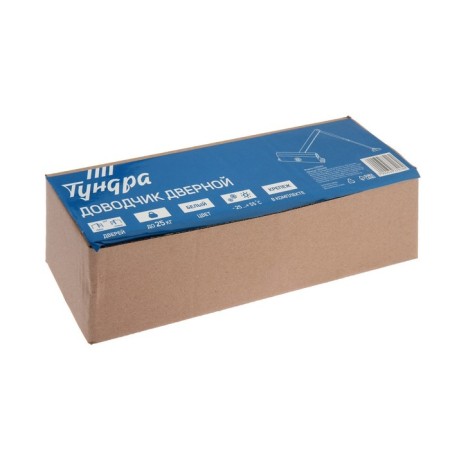 Доводчик дверной ТУНДРА TD D25WW, до 25 кг, белый-1