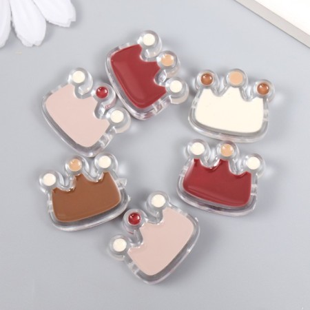 Busina Plastic "Coffee aroma. Crown" Gloss Mix 2.2x2.5x0.9 cm