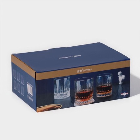 A set of low glasses, glass, d = 8 cm, h = 9 cm, 270 ml, 6 pcs-3