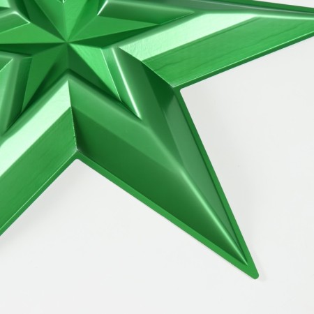 Figure "Star in the Star" large green metallic, half, 69.5x60.3 cm-3