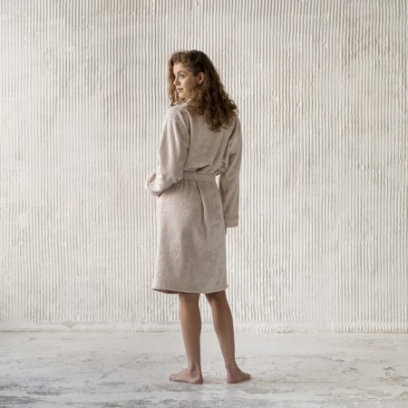 TAO bathrobe, size l, beige color-3