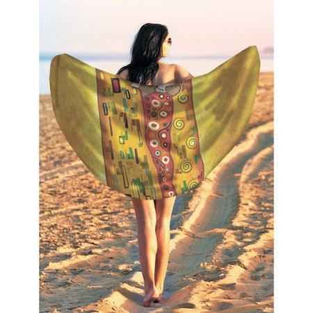 Pareo and beach rug "Kiss of cats", d = 150 cm
