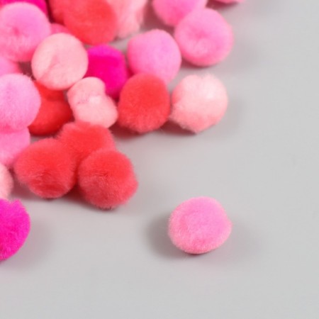 Decor for creativity "Pomponchiki. Pink sunset" d = 1.3 cm set 70 pcs-1