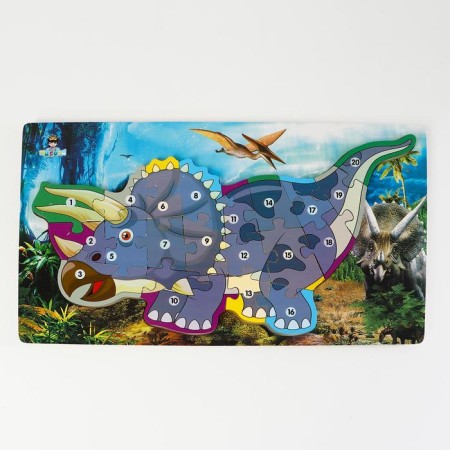 Children's wooden puzzle according to the numbers "Dinosaurs" mix-4
