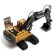 Excavator Radio -controlled "construction", metal bucket, works from the battery
