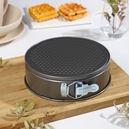 A set of baking forms “Elin. Circle ”, 3 subjects: D = 18/20/22x6.5 cm, removable bottom, anti -stick coating, black color-5