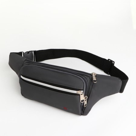 Lightning waist bag, 2 outer pockets, dark blue color