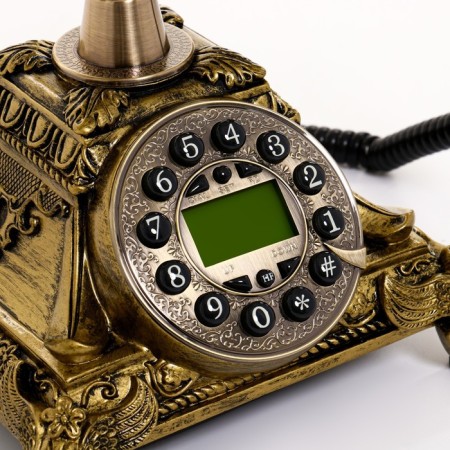 Retro-telephone "Ames", 18 x 24 x 25 cm, gilding-2