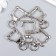 Carabiner Metal with a ring "Head of a cat" silver 3.4x2.1 cm