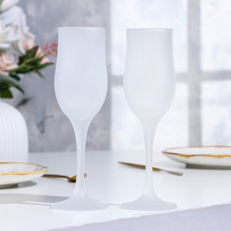 Set of wedding glasses "Council and love" 200 ml, white-1