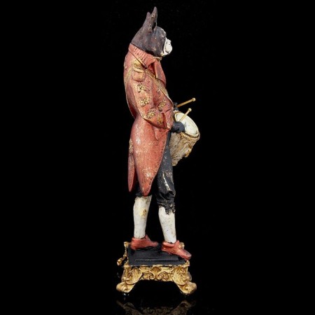 Souvenir Polystone "English Charg-Buldog Drummer with Cups" 39x12x14.5 cm-1
