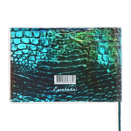 The weekly dated 2025, Escalada "Snake", 180 x 127 mm, soft cover, PVC, 64 sheets, pancake embossing, block 70, green-16