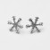 Earrings with “snowflakes” mini mini, white color in silver