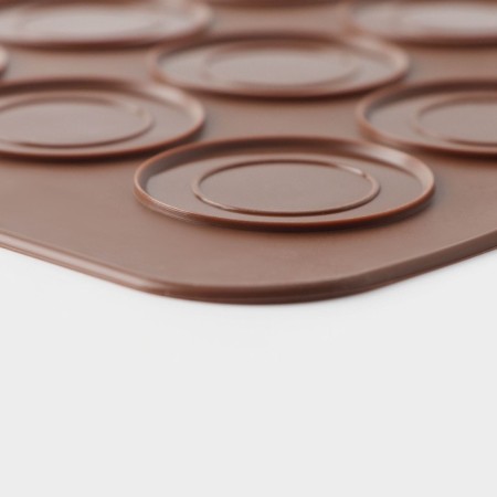 Macarons Macarons Macarons “Rond”, silicone, 27 × 24.5 cm, brown color-3