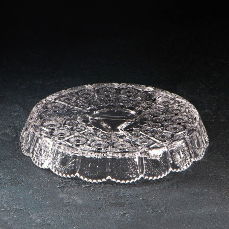 Menzhitsa Glass Round "Northern Star", 3 sections, D = 20 cm-1
