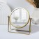 Bohemia desktop mirror, D mirror surface 14.5 cm, gold color