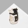 Icon "cats" yin-yang, black and white color in gold