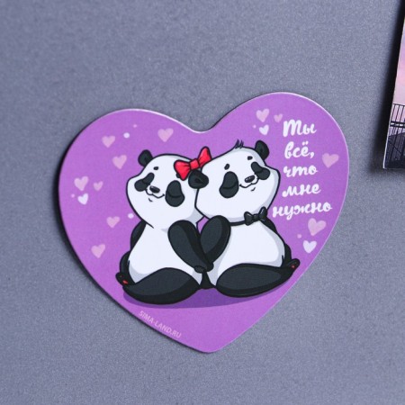 Magnet for the refrigerator "Panda", 7 x 6 cm-2