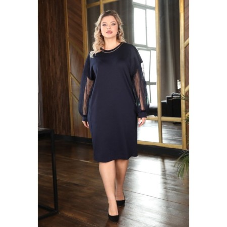 Women's dress, size 54, blue color-2