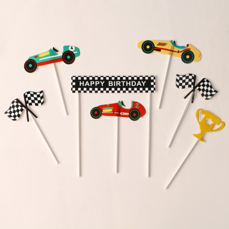 Set for decorating "Happy Birthday" winner, set of 7 pcs.-1