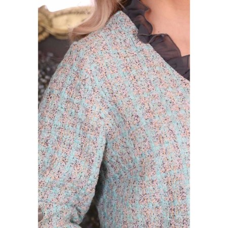 Female jacket, size 58, green color-2