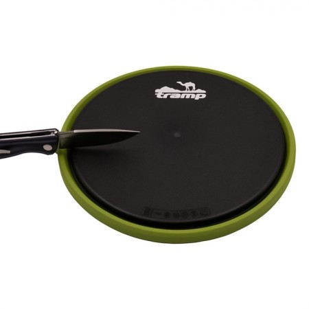 Silicone plate with a plastic bottom, 25.5 x 25.5 x 4, olive color-3