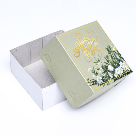 Happy Birthday cake box, 13.5 x 13.5 x 6.8 cm-4