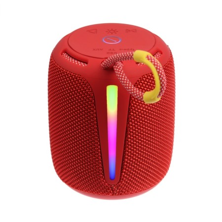 Portable column Booms350, 7 watts, 1200 mAh, backlight, Micro SD, red-1