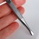 Pinzet straight/beveled, narrow, 9 cm, on the blister, silver color