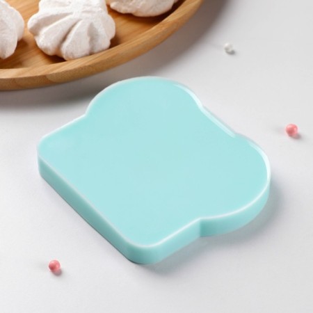 Silicone form "I adore you", 9.4 × 7.8 × 1.1 cm, the color is turquoise-3
