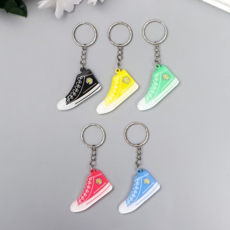 Acryl keychain "Colored sneaker with chamomile" mix 2.5x4.5 cm
