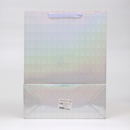 Package Hologography with the window "Heart", "Silver", l 40 × 30 × 13 cm set 1 pc.-1