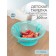 Baby deep plate, on suction cup, 300 ml, green color