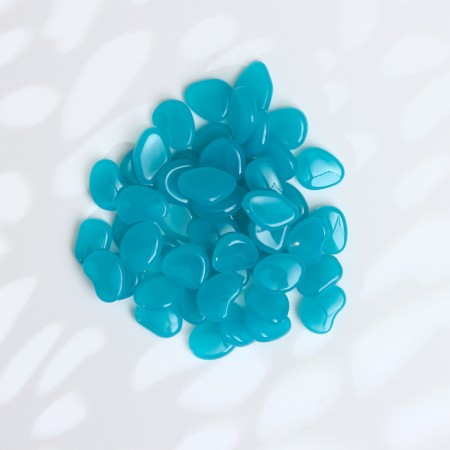 Luminous decor "Galki" turquoise, 100g / fraction 2-3cm-4