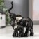 Souvenir Polystone "Elephant African with Elephant" 12x10.5x5 cm