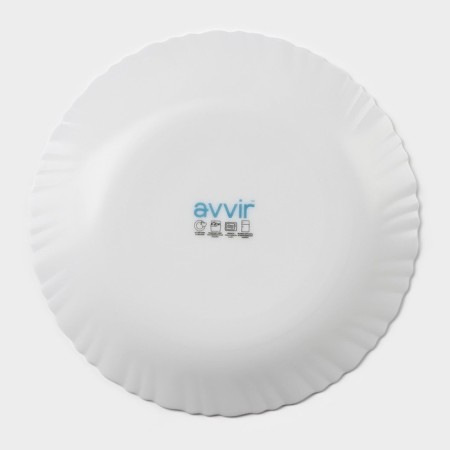 Done plate "Diva", d = 23 cm, glass ceramic, white color-3