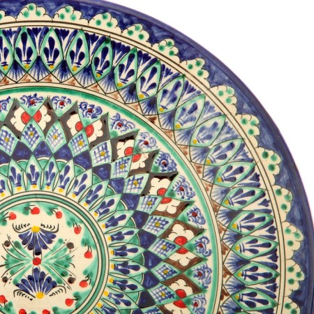 Plant of Rishtan ceramics "Patterns", 27 cm, Blue Mix-2