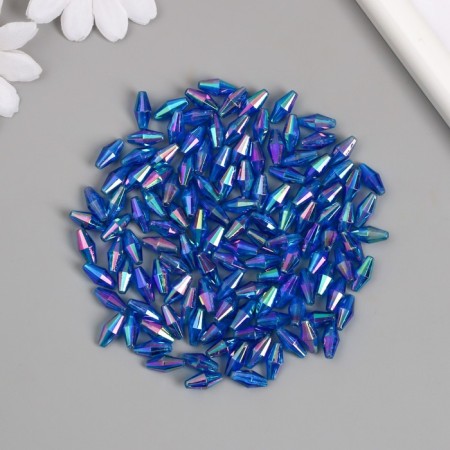 Beads for creativity Plastic "Rhombus Crystal Hologography" Set 20 grams 0.6x0.6x1.2 cm-2