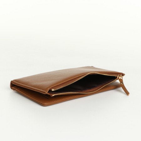 Women's wallet on magnets, brown color-3