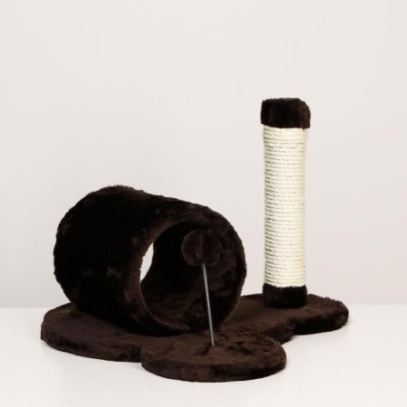 Game complex with a column-bunker, pipe, toy, 40 x 30 x 35 cm, brown
