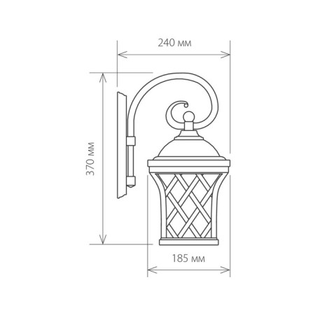 Elektrostandard Lamp Garden-Park, 60 W, E27, IP44, wall, Cassiopeya D-1