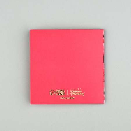 Postcard with an envelope "With Love", embossing, 7 x 7 cm-3
