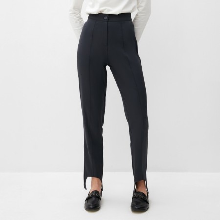 Pants with Minaku shutters: Casual Collection dark gray, river 48