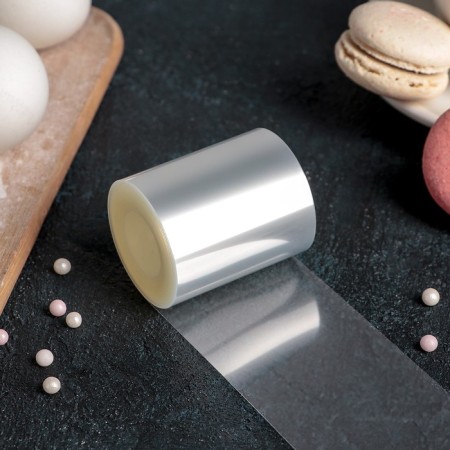 Acetate tape for tightening cakes, length 8 meters, h = 5 cm, density 125 μm-2