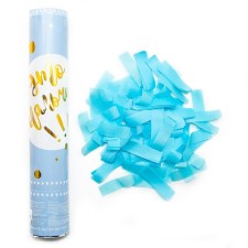 Pneumochlopushka “Gender Pati: This is a boy!”, Confetti with quiet, blue color, size 30 cm