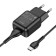 Network charger Hoco C96A, 1 USB, 2.1 A, Type-C-USB cable, 1 m, black